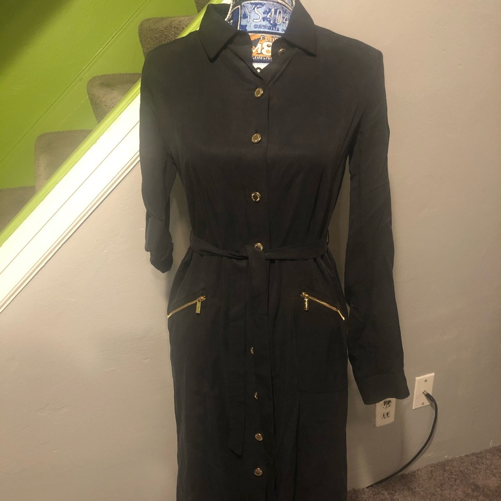 Calvin Klein black long sleeve dress, XS, NWT.